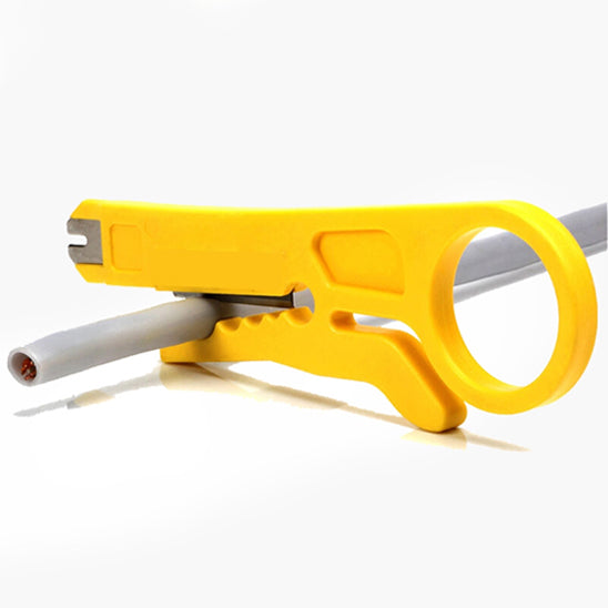 pince a denuder jaune mini câble gris fil