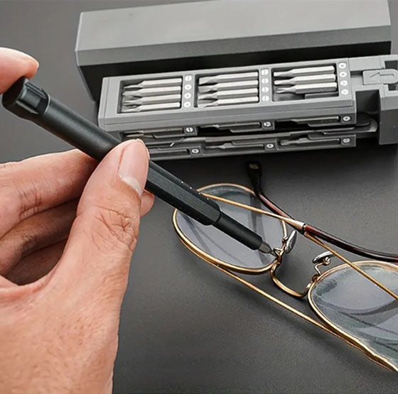 tournevis provis lunettes réparation