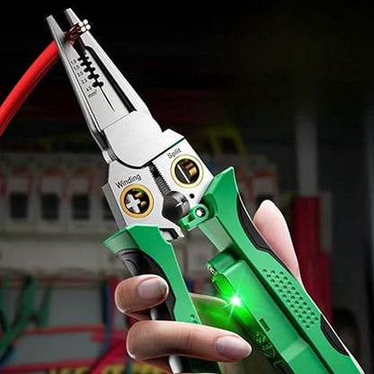 pince a denuder coupe de fil rouge lumière verte