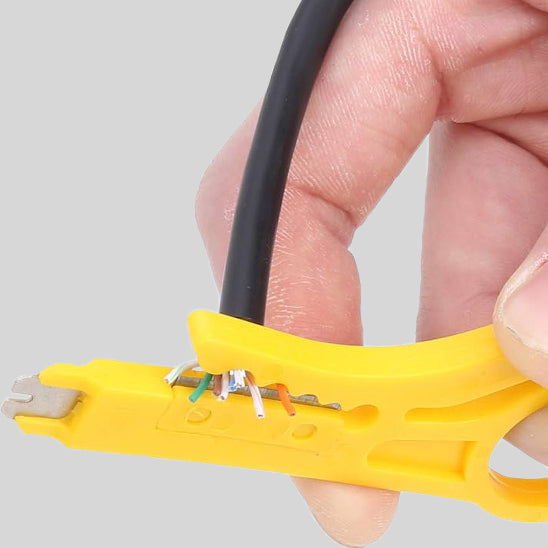 pince a denuder jaune mini câble noir fil