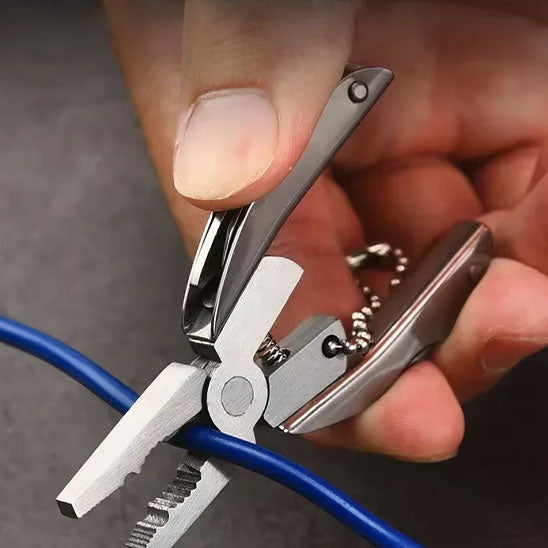 pince fil de plastique bleu marin