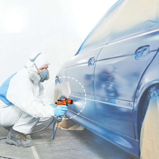 pistolet-pour-la-peinture-voiture-bleue